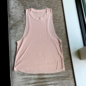 Alo yoga tank top light pink blush s small ribbed